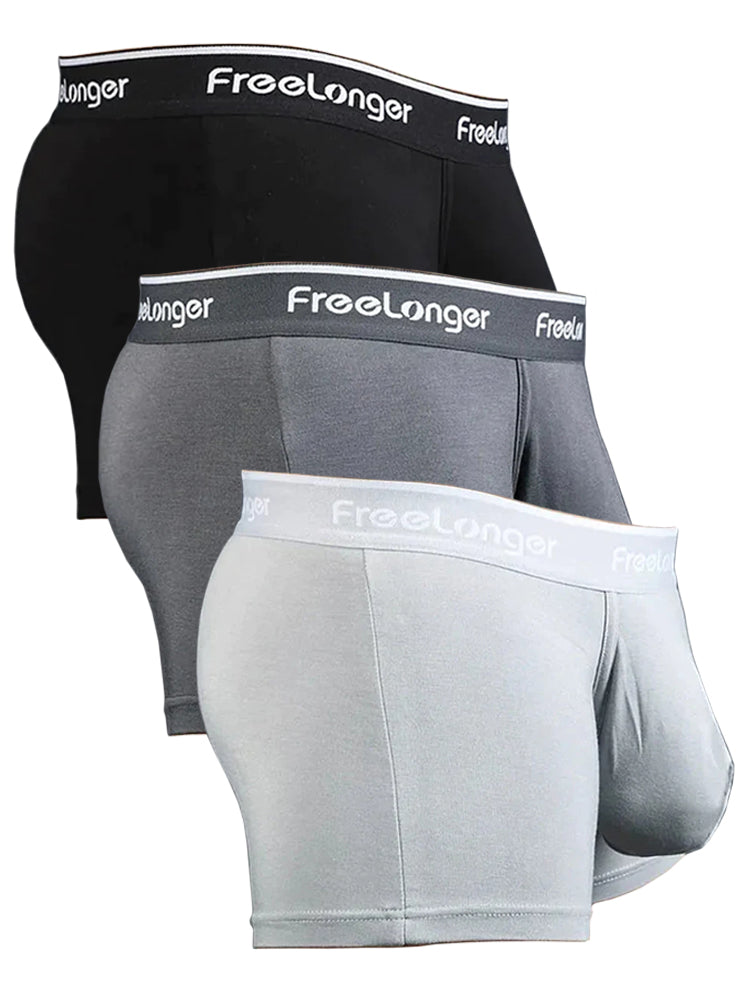 FreeLonger Men's Comfy Separate Big Pouch Boxer Briefs