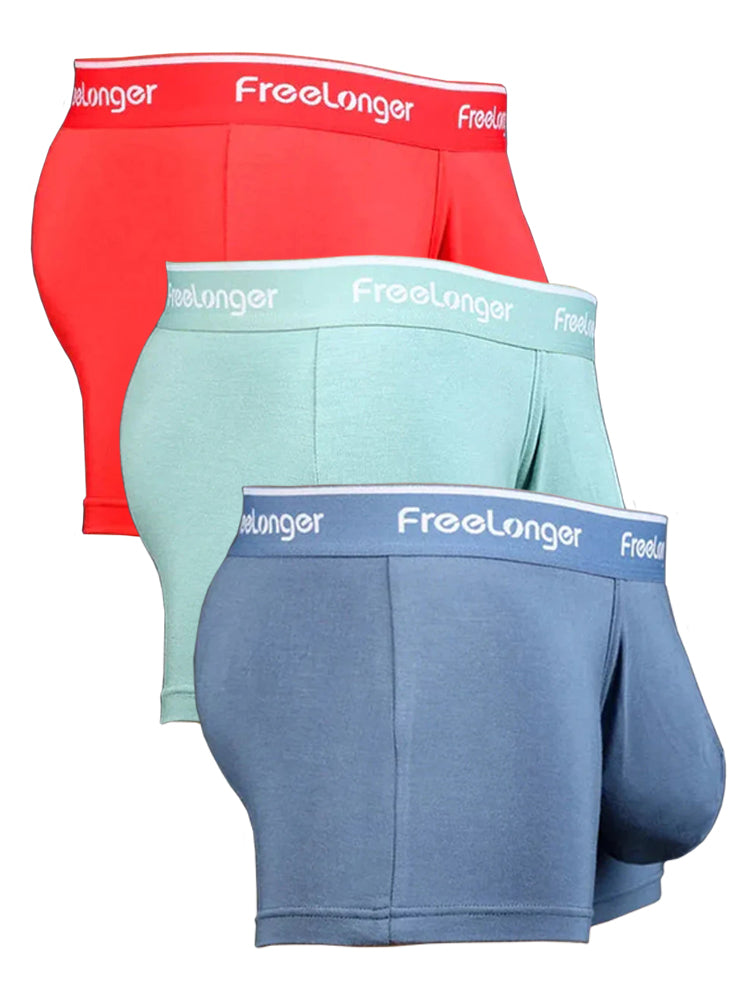 FreeLonger Men's Comfy Separate Big Pouch Boxer Briefs