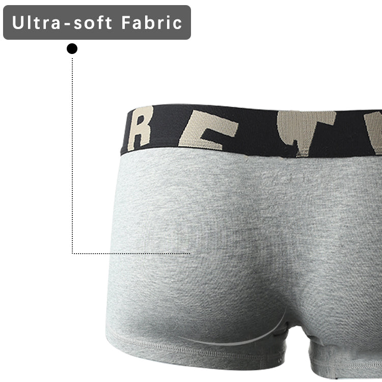 3 Pack Mens U Bulge Pouch Cotton Boxer Shorts