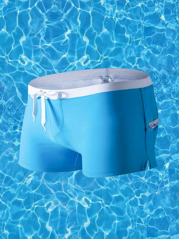 Men's Quick Drying Drawstring Swim Trunks