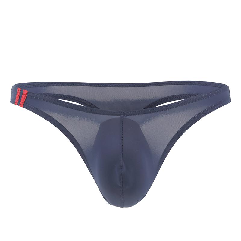 Men's Ice Silk U Convex Pouch Thongs