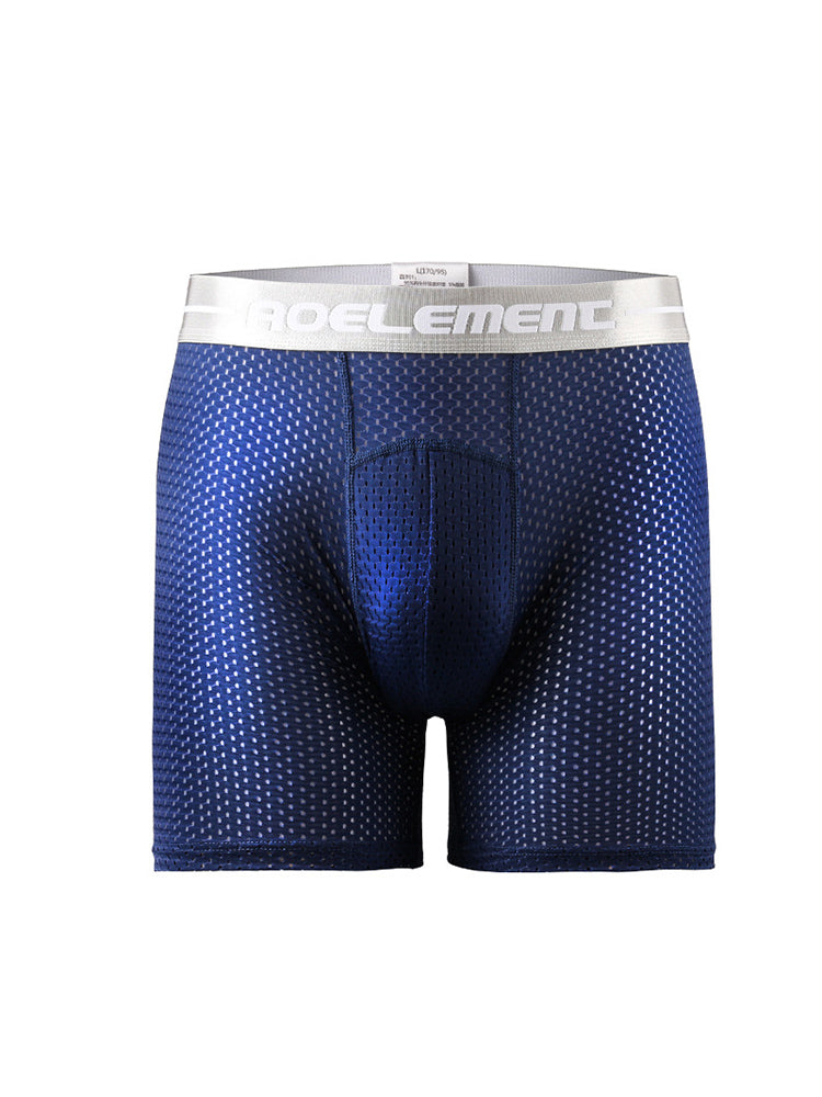 2 Pack Mesh Ice Silk Moisture Wicking Sport Boxer Underwear