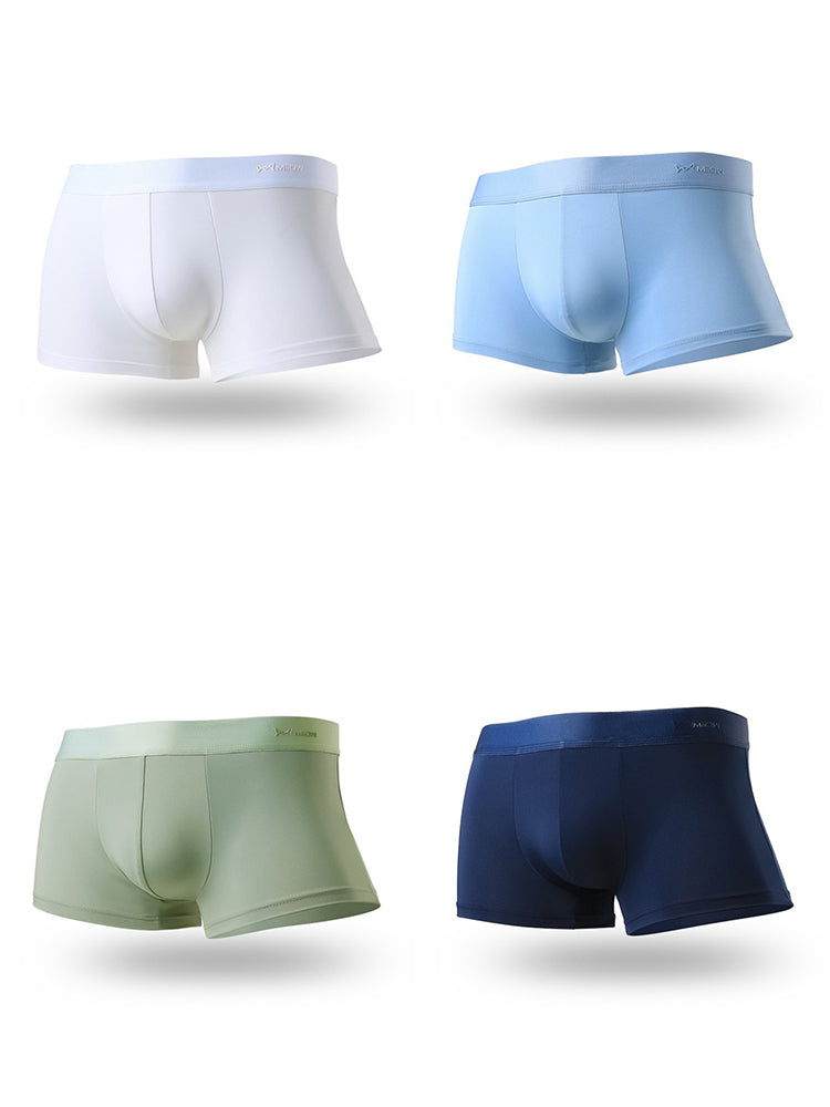 4 Pack Men's Pouch Anti-bacterial Silk Underwear