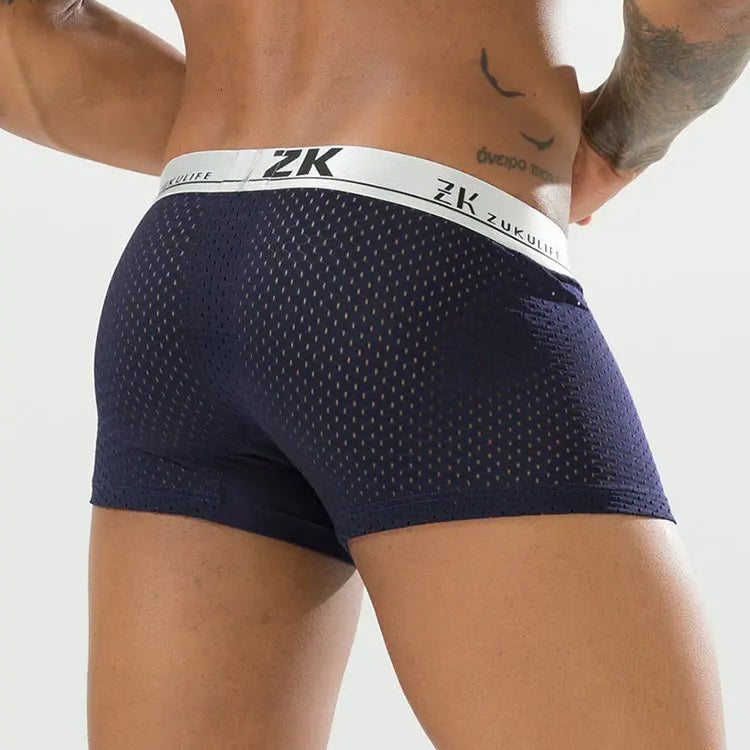 Plus Size Mens Breathable U Convex Pouch Boxer Briefs