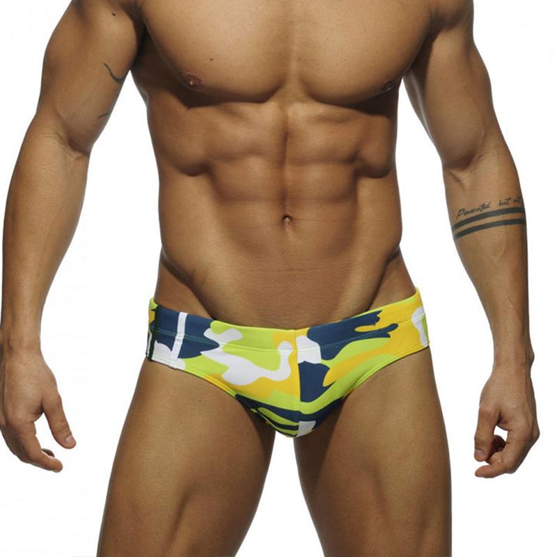 Men's Fashion Summer Printed Swim Shorts Briefs