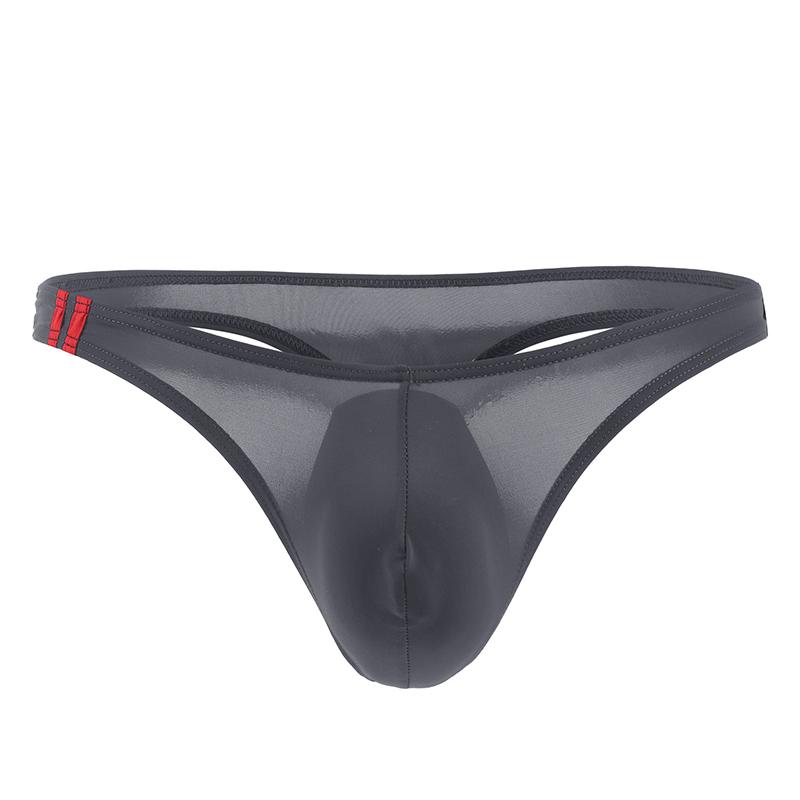 Men's Ice Silk U Convex Pouch Thongs