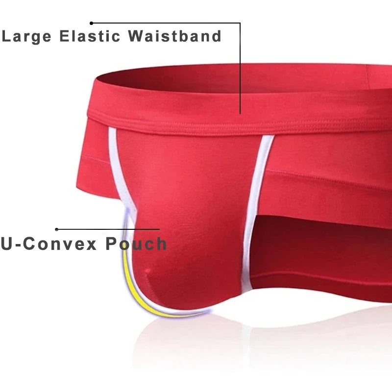 Modal Breathable Underwear U Convex Pouch Briefs