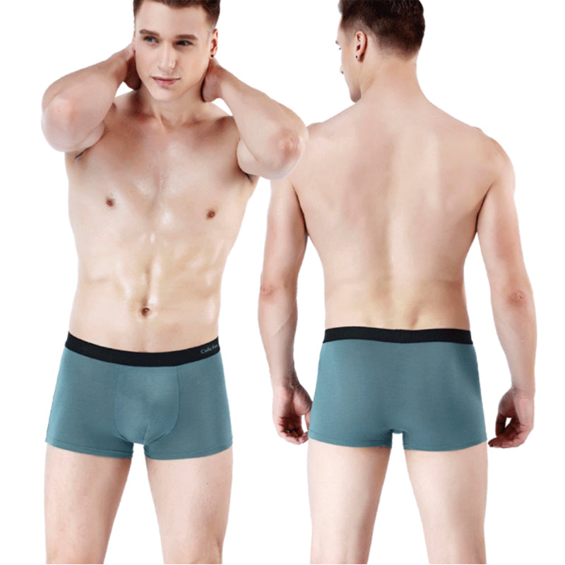 Mens Modal Breathable Solid Boxer Briefs