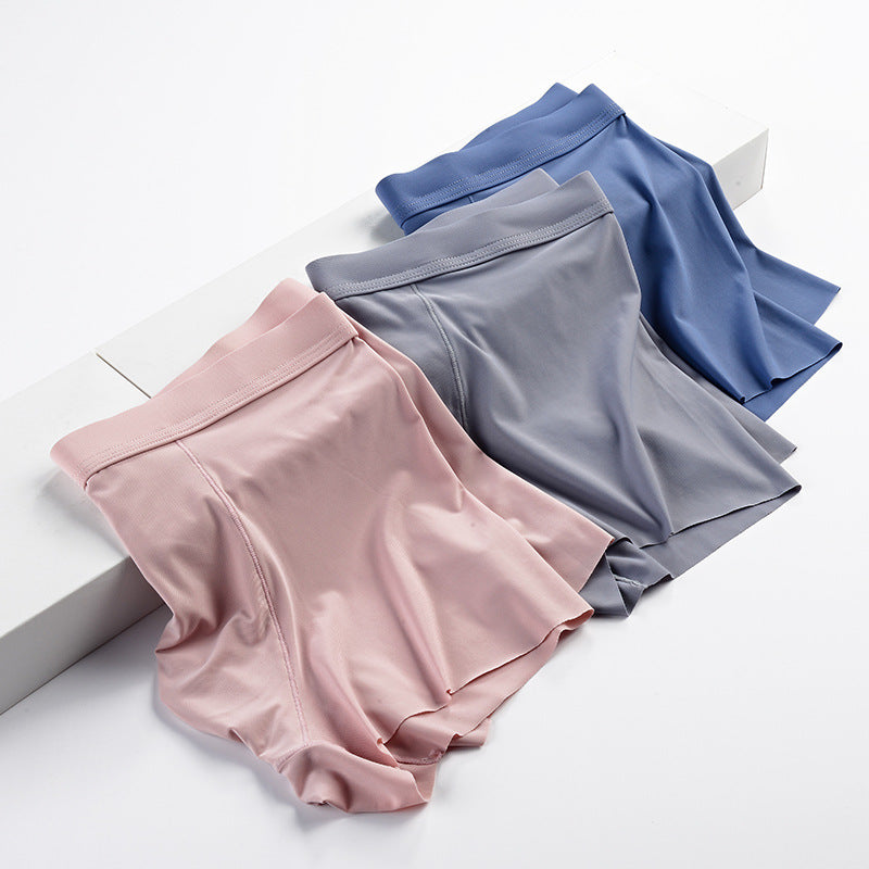 Seamless Breathable Ice Silk Summer Men's Boxer Briefs