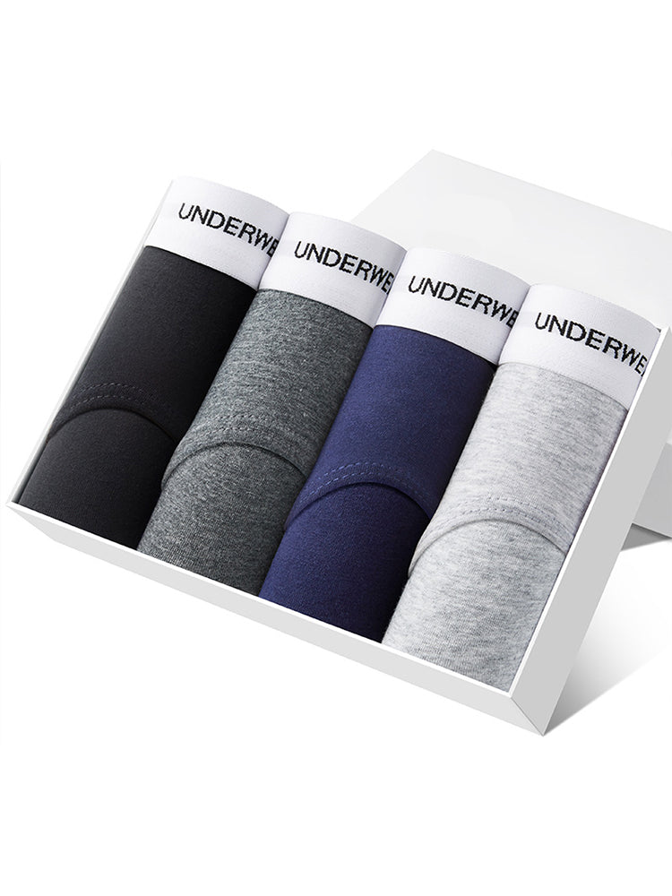 4 Pack Men's Contour Pouch Soft Cotton Briefs