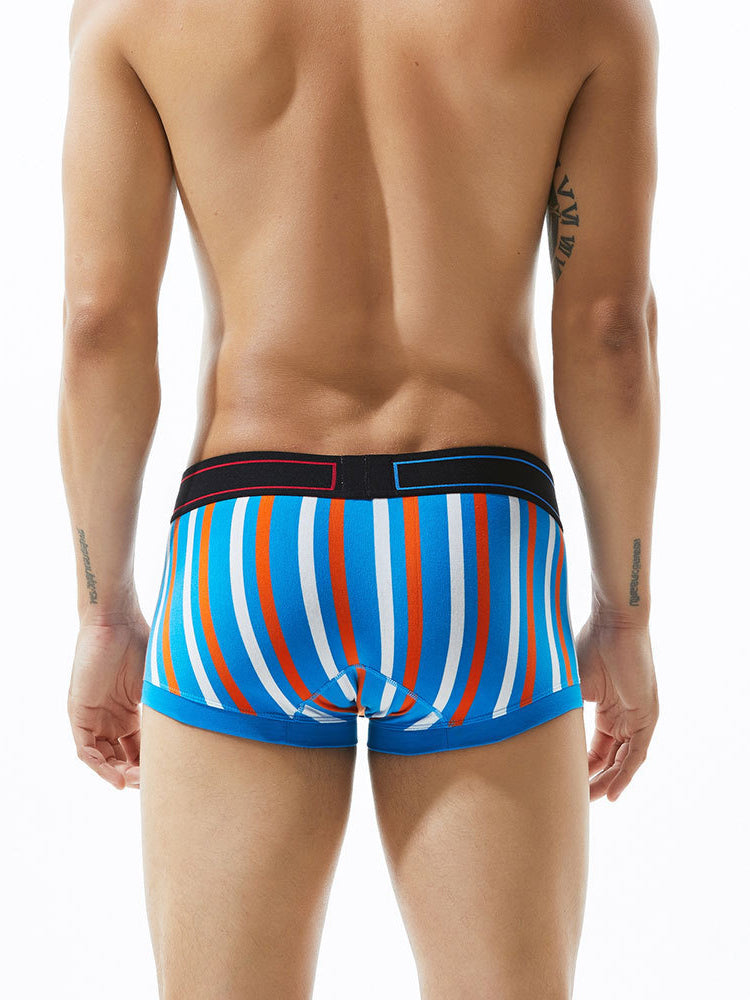 2 Pack Colorful Striped U Convex Pouch Underwear
