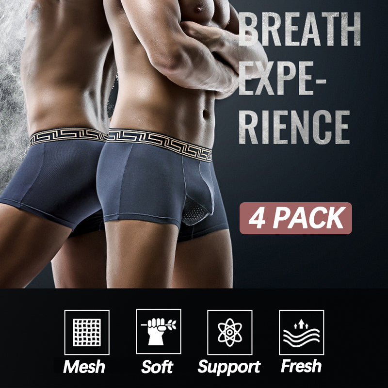 4 Pack Separate Ball Breathable Trunks