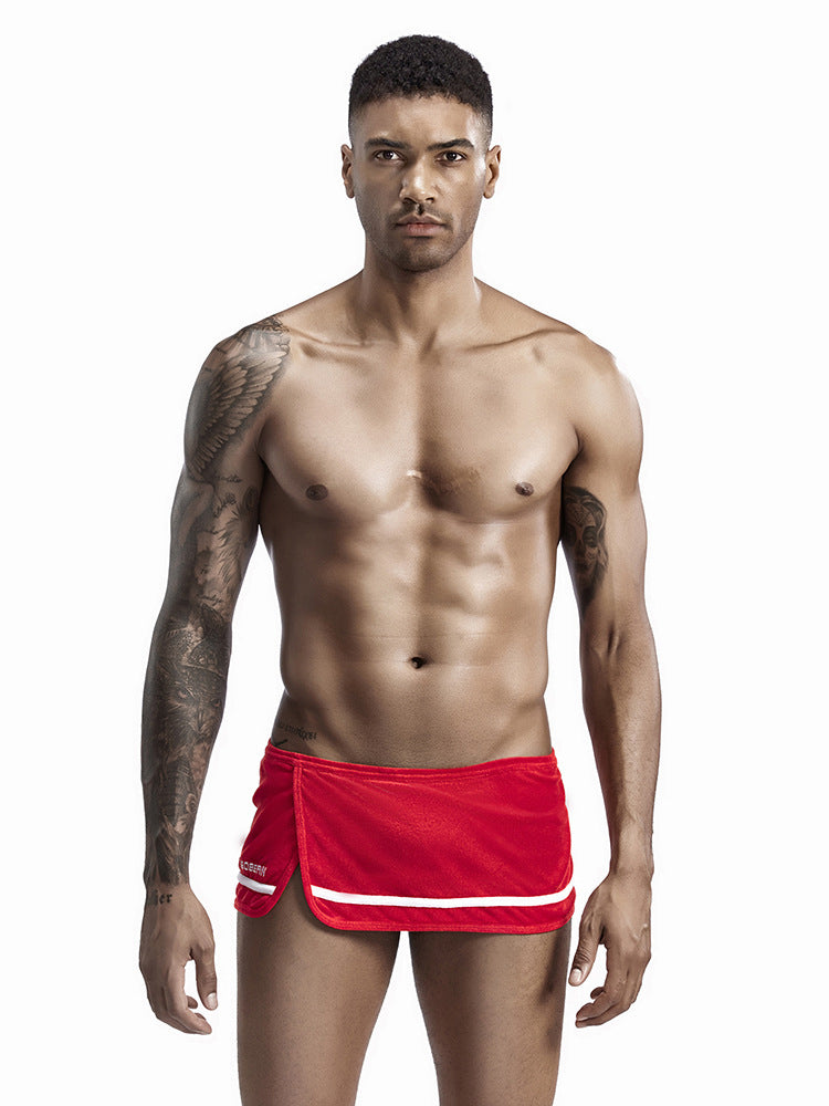 Leisure Side Slit Shorts With Inner Support Pouch
