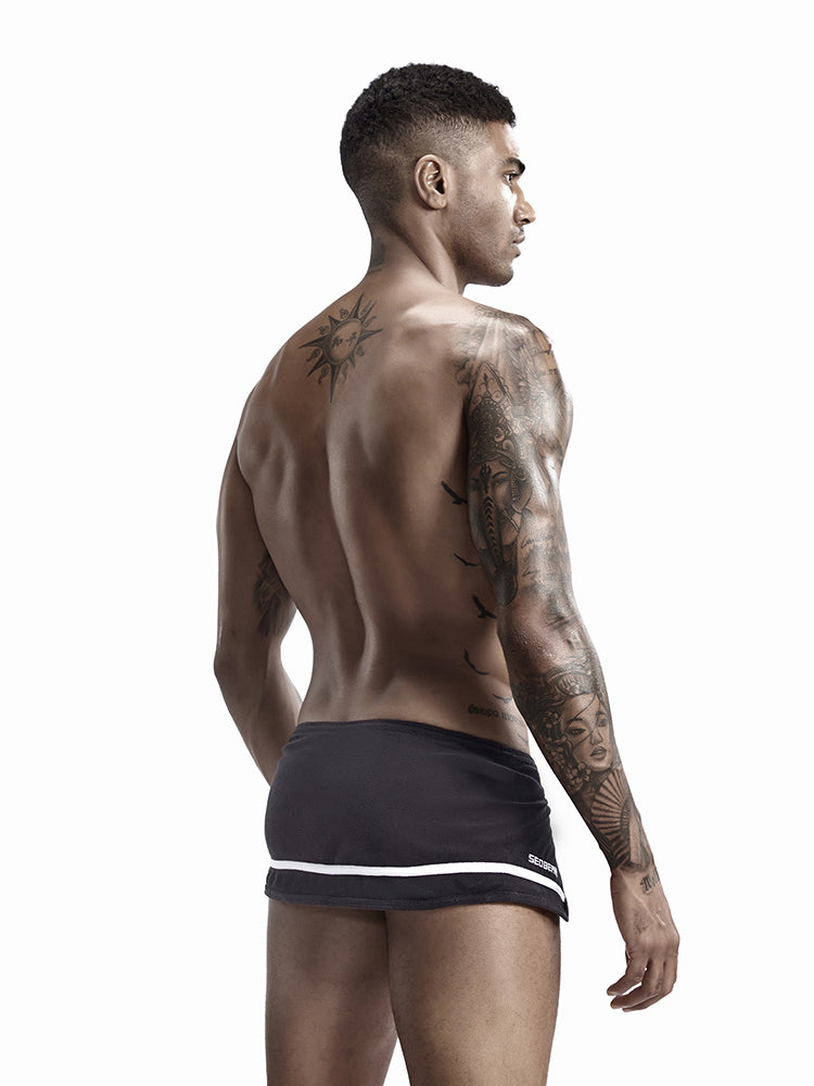 Leisure Side Slit Shorts With Inner Support Pouch