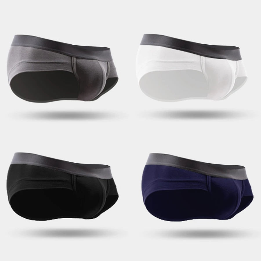 4 Pack Bulge Ball Support Pouch Modal Men's Briefs