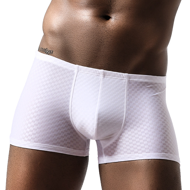 2 Pack Breathable Grid Ice Silk Men's Underwear