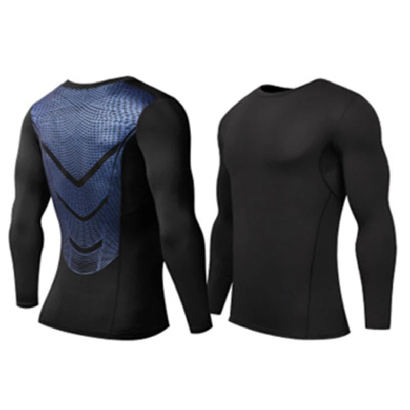 Mens Super Elastic Sport Gym Quick-drying Tops