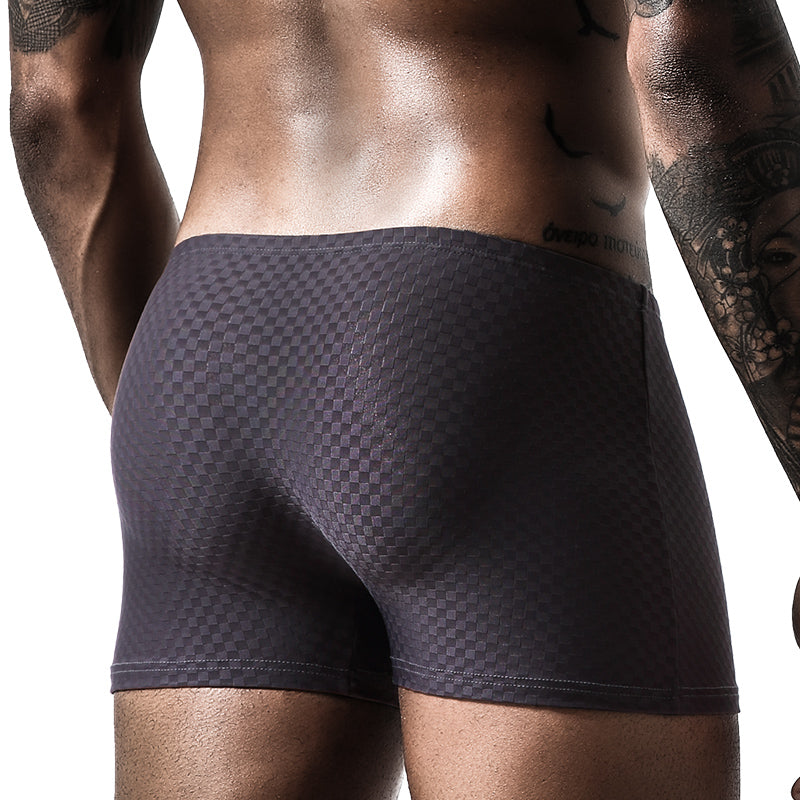 2 Pack Breathable Grid Ice Silk Men's Underwear