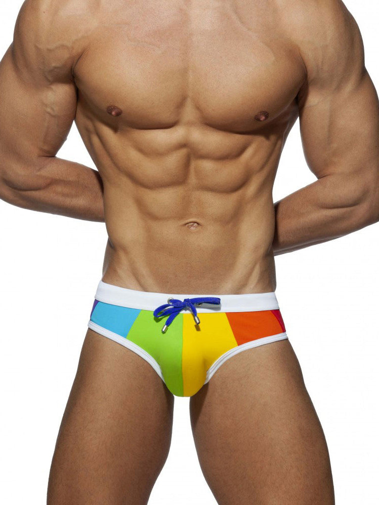 Mens Beachwear Bulge Pouch Paded Swim Briefs