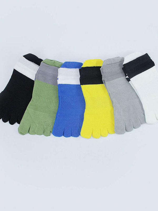 Men's Mesh Breathable Fun Quarter Toe Socks