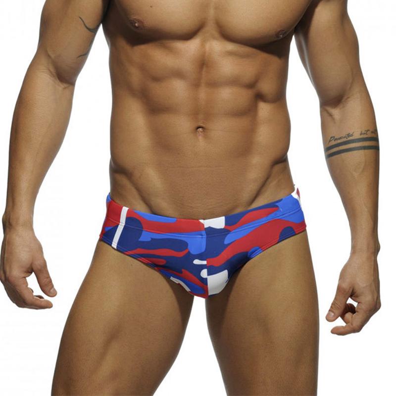 Men's Fashion Summer Printed Swim Shorts Briefs