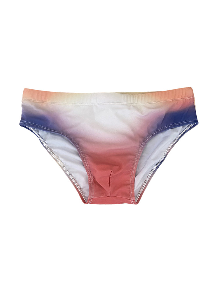 Men's Gradient Swim Briefs Sexy Bikini