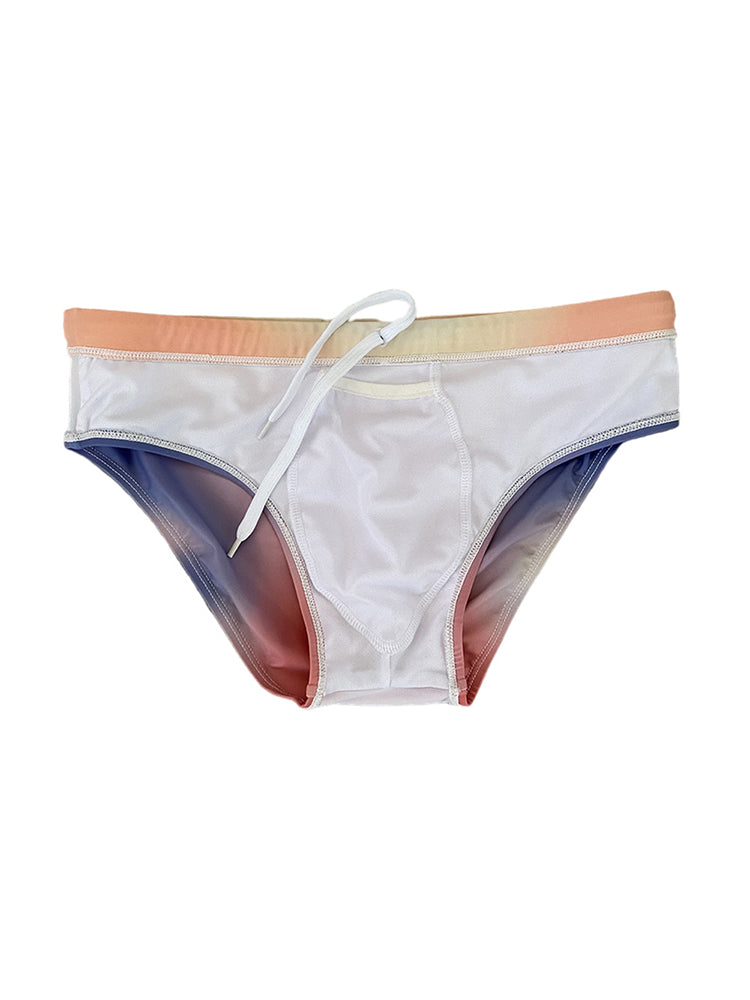 Men's Gradient Swim Briefs Sexy Bikini