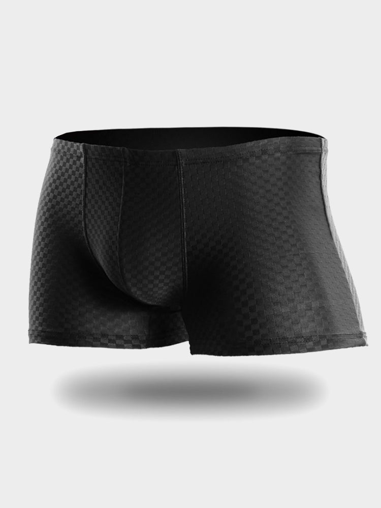 2 Pack Breathable Grid Ice Silk Men's Underwear