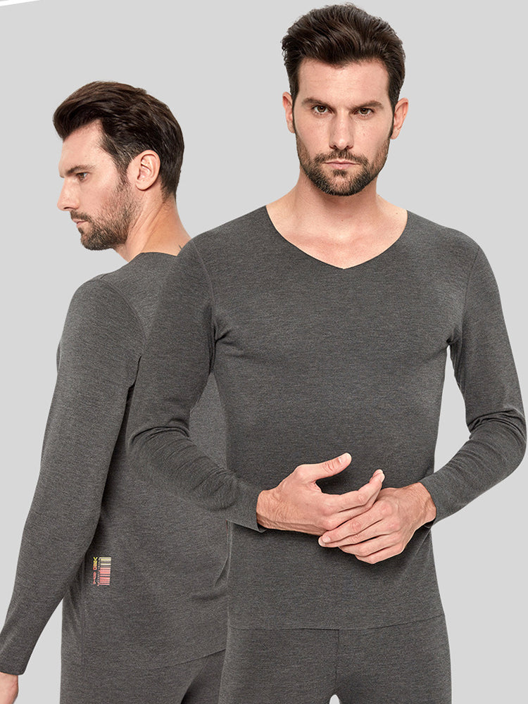 Men’s V-collar Breathable Thin Thermal Sets