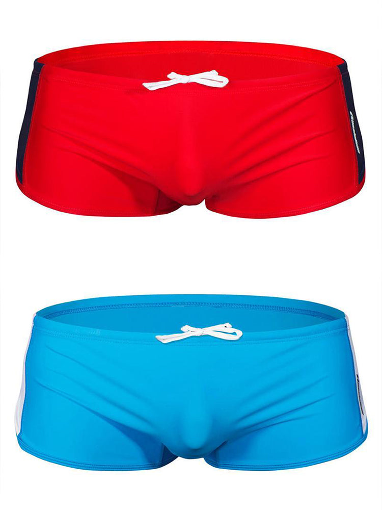 Men's Quick Dry Drawstring Breathable Swim Trunks