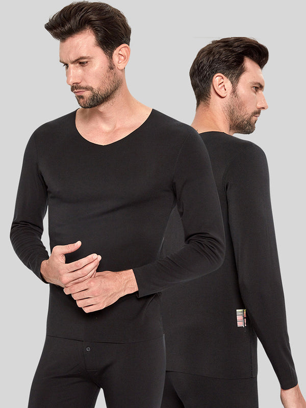 Men’s V-collar Breathable Thin Thermal Sets