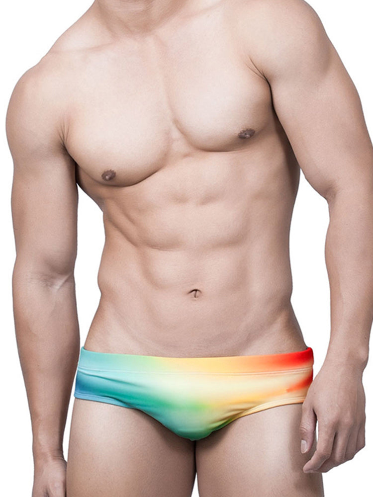 Men's Gradient Swim Briefs Sexy Bikini