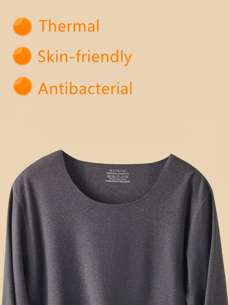 Men's Seamless Splice Thin Design Thermal Set