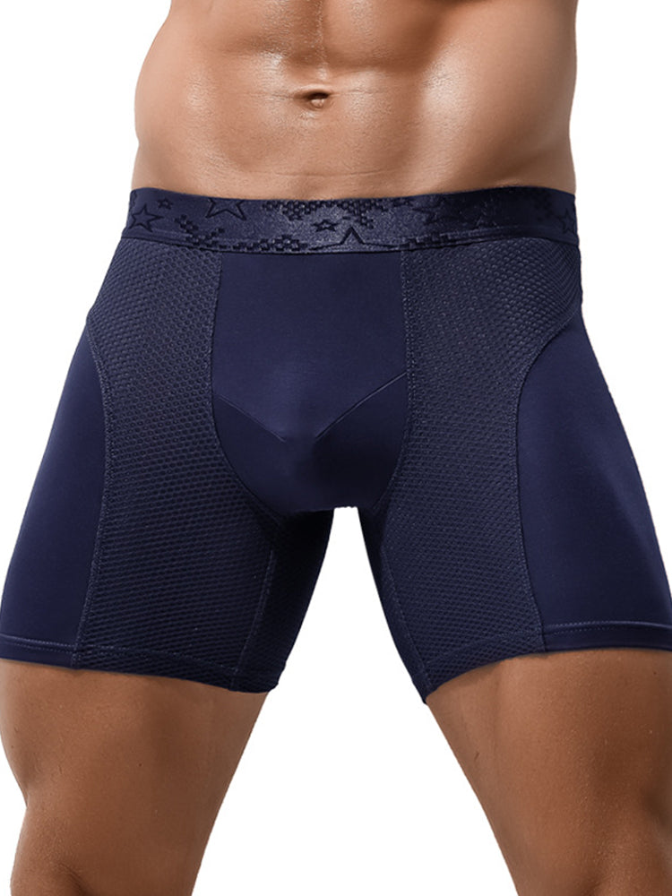 Men's Long Anti-Chafing Athletic Boxer Briefs