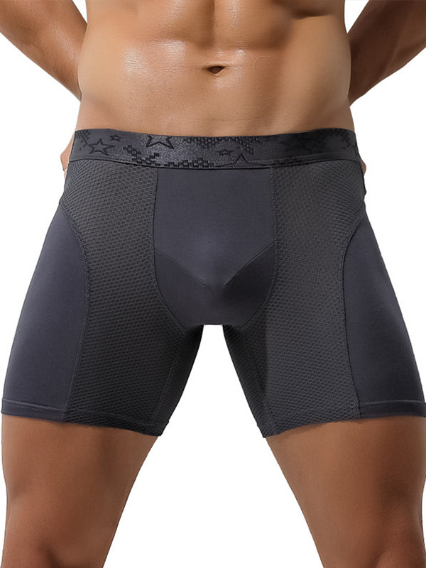 Men's Long Anti-Chafing Athletic Boxer Briefs