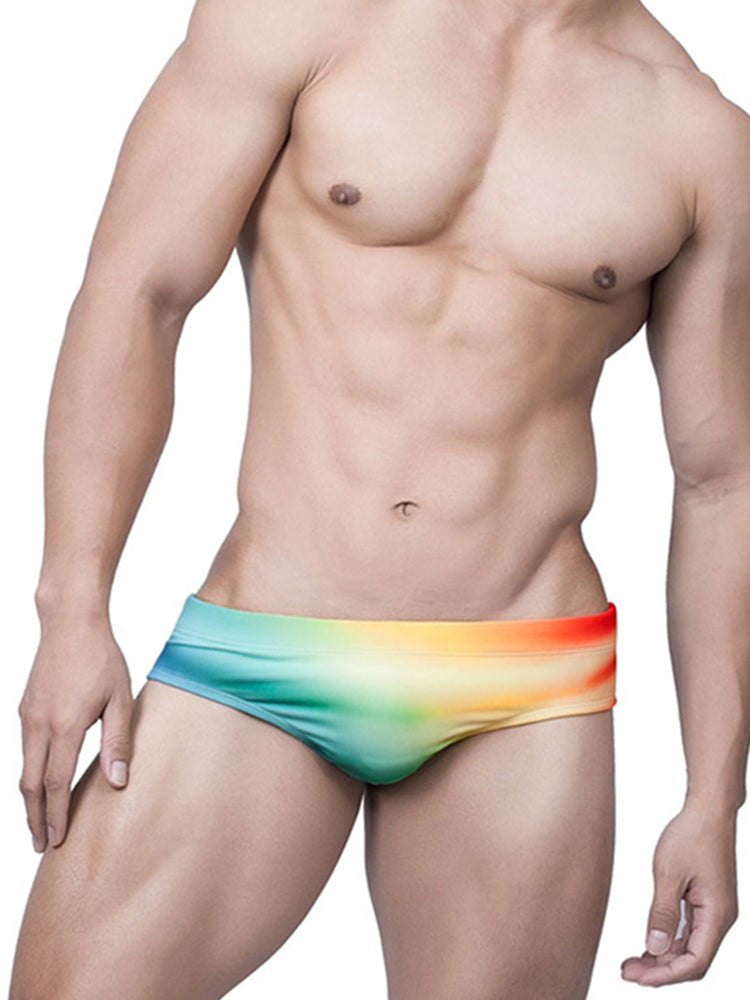 Men's Gradient Swim Briefs Sexy Bikini