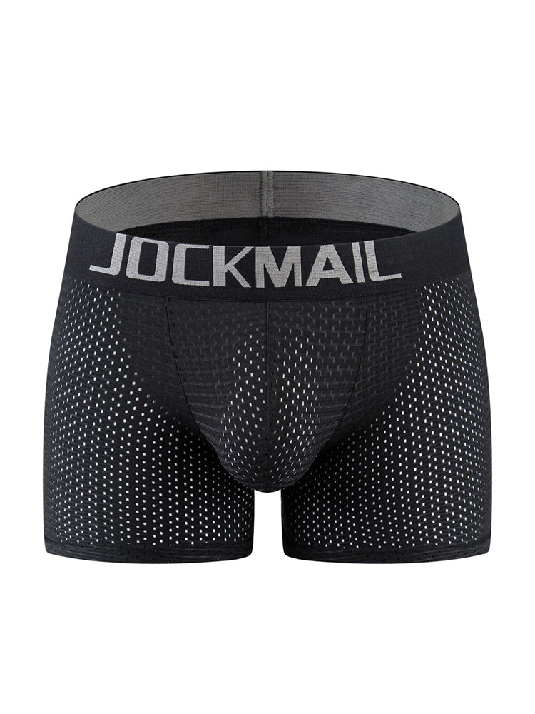 Sponge Cushion Mesh Buttock Boxer Briefs