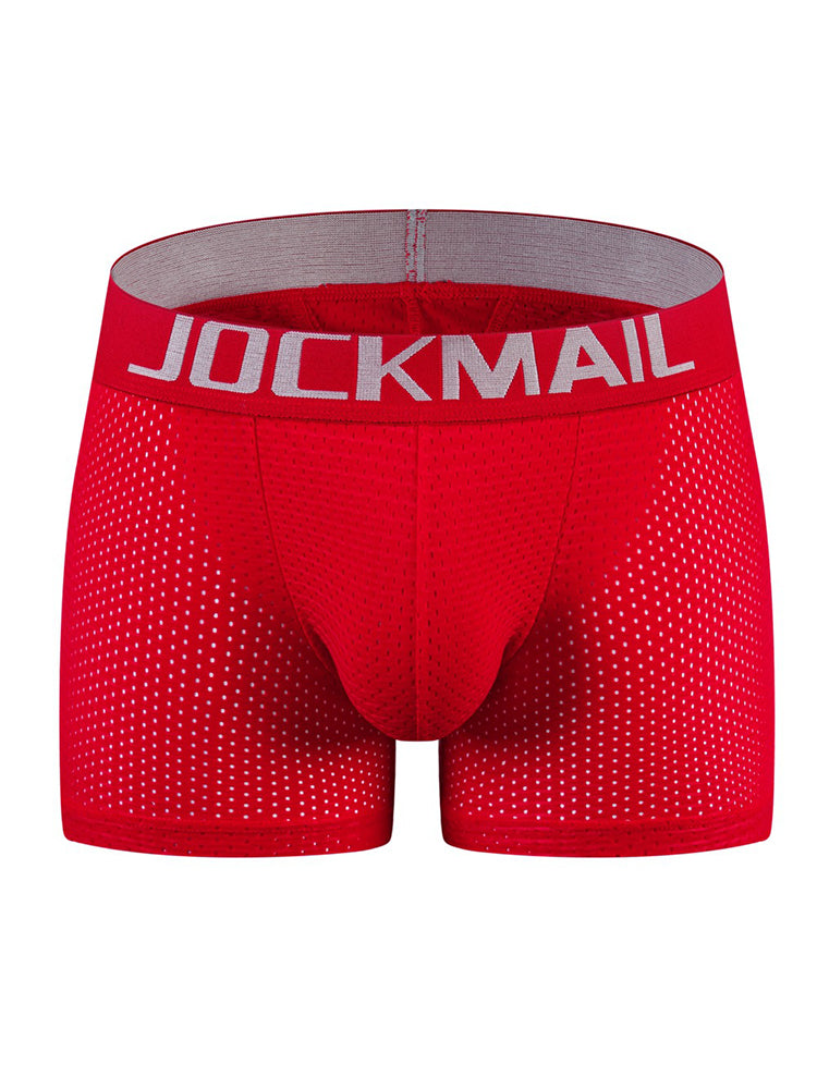 Sponge Cushion Mesh Buttock Boxer Briefs