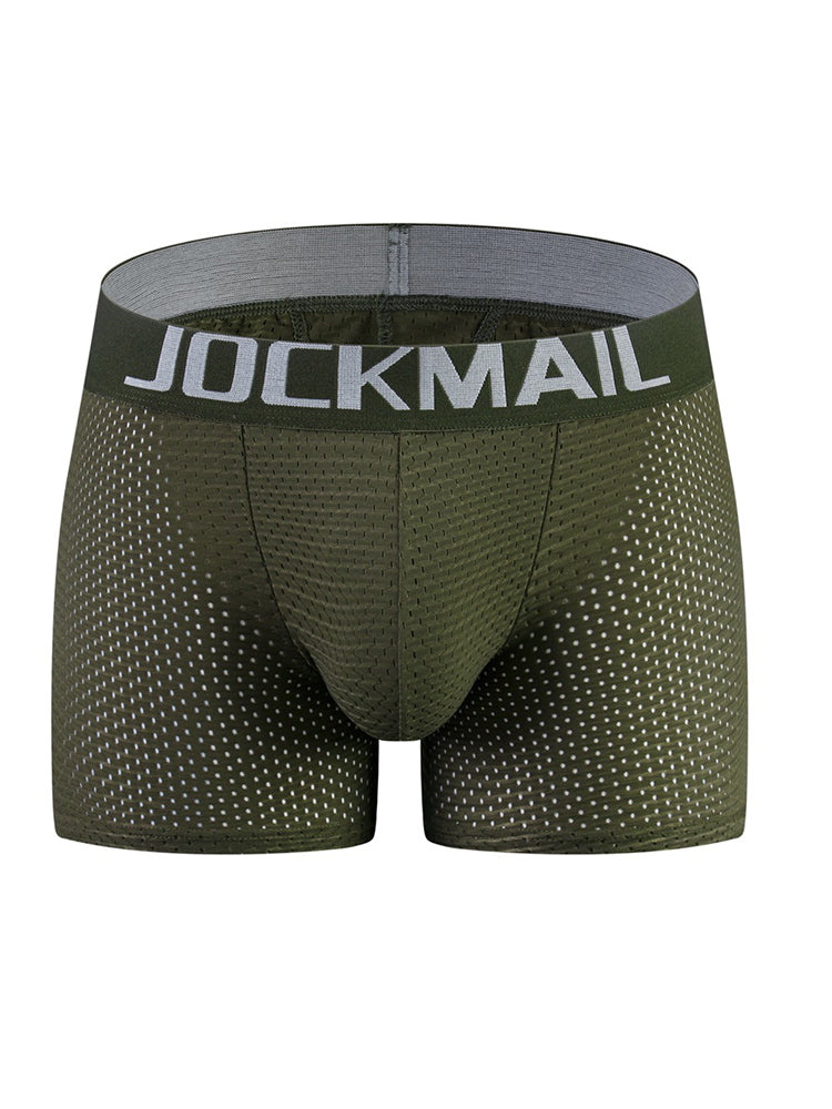 Sponge Cushion Mesh Buttock Boxer Briefs