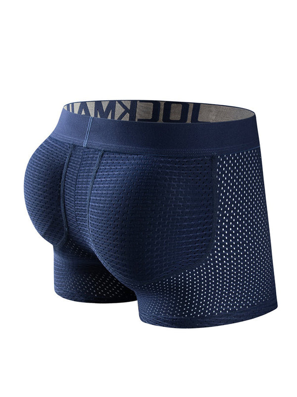 Sponge Cushion Mesh Buttock Boxer Briefs