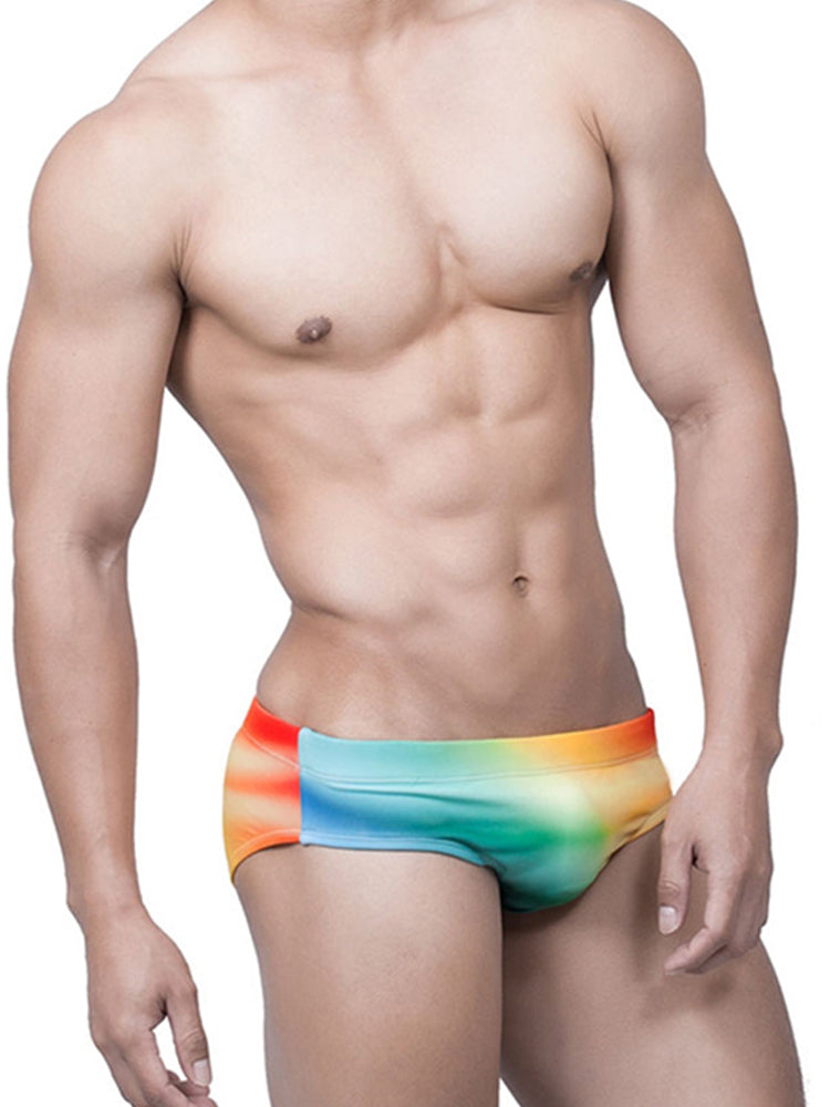 Men's Gradient Swim Briefs Sexy Bikini