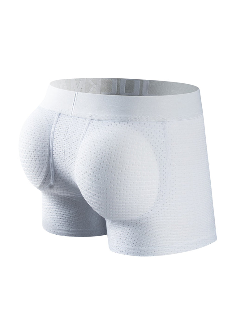 Sponge Cushion Mesh Buttock Boxer Briefs