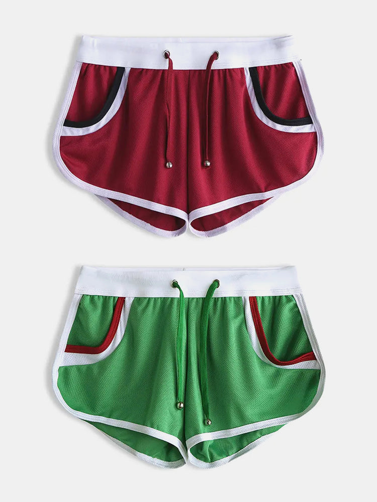 2 Pack Drawstring Leisure Men's Loose Boxer Shorts