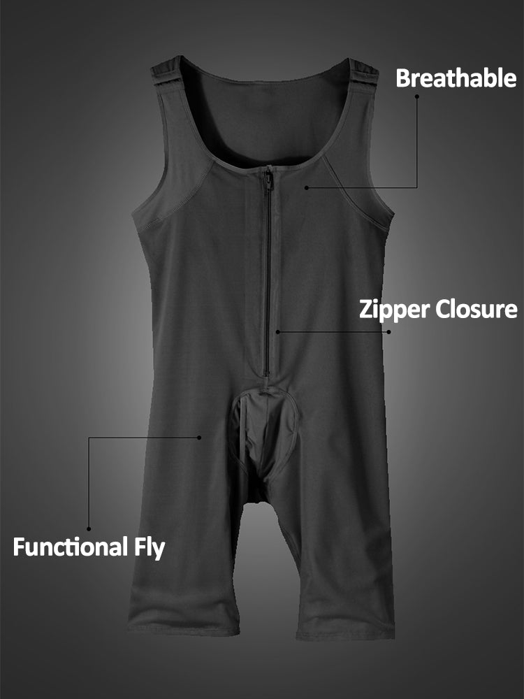 Men’s Abdomen Body Shaper Legs Control Bodysuit