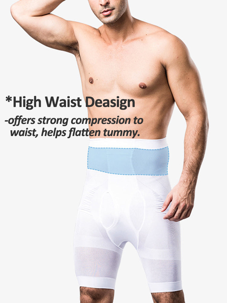 Men's High Waist Tummy Control Shaper Boxer Briefs
