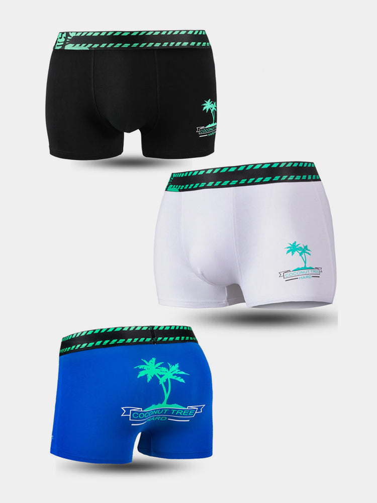 2 Pack Coconut Tree Printed Men's Underwear