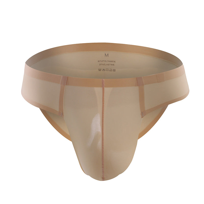 Men's Solid Ice Silk Breathable Briefs