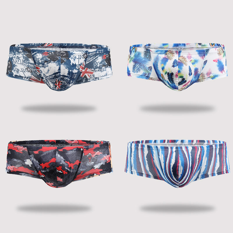 Summer Printed Support Pouch Low-Rise Men's Underwear