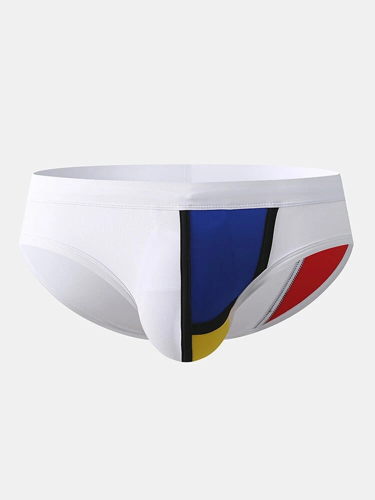 Mens Sexy Bulge Pouch Paded Swim Briefs