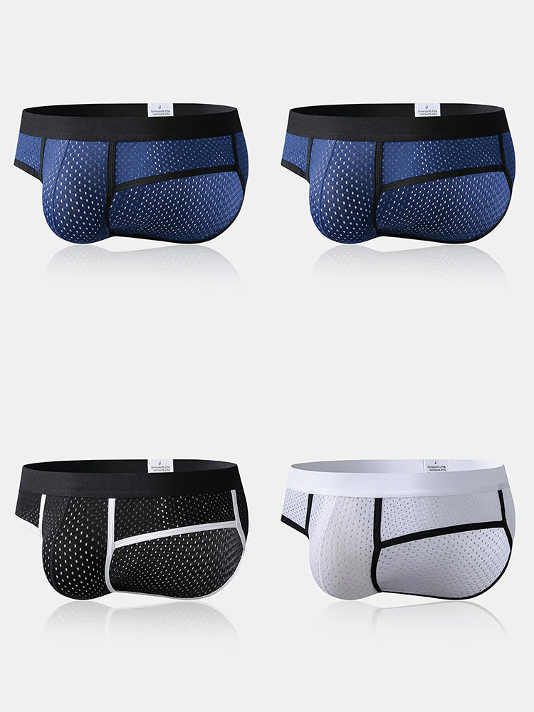 4 Pack Mesh Breathable Supportive Pouch Briefs